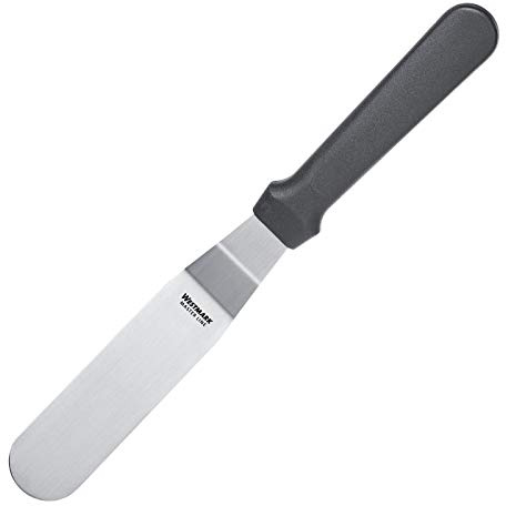 Westmark Profi-Winkelpalette/Konditorenmesser, Gewinkelt, Flexibel, Klingenmaß: 3 x 10 cm, Länge: 25 cm, Rostfreier Edelstahl/Kunststoff, Master Line, Schwarz/Silber, 31252270