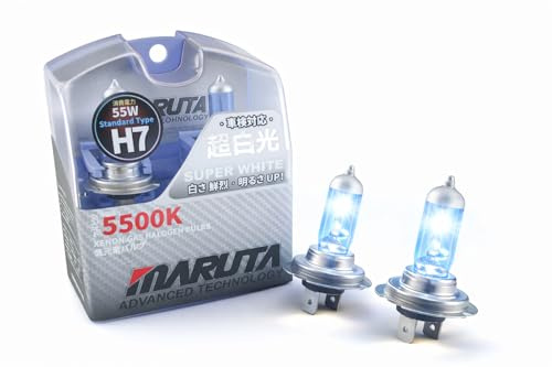 MARUTA SUPER WHITE H7 55W Halogenlampe für Scheinwerfer, Abblendlicht, 5500