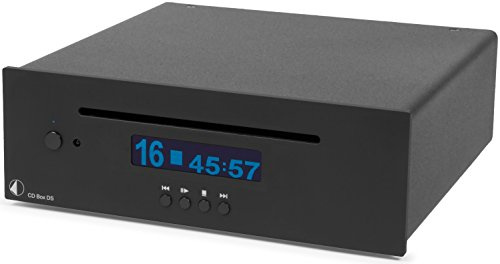 Pro-Ject CD Box DS - High End Audio CD Player mit Burr Brown DAC, Schwarz | Hochwertiges Ganzmetall-Laufwerk, 24bit/192kHz PCM1796 Wandler, Blue Tiger Servo für 1:1 Wiedergabe und RCA-Ausgang