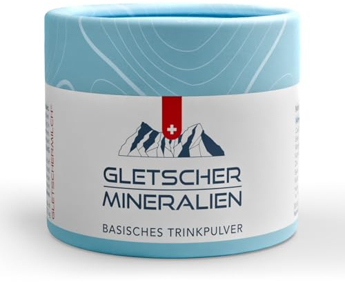Gletschermineralien® Basenpulver - Mineralpulver des Gotthard Massivs - Premium Schweizer Mineralien Pulver - Naturreines Basenkonzentrat - Basenkur für Säure Basen Balance - 65g