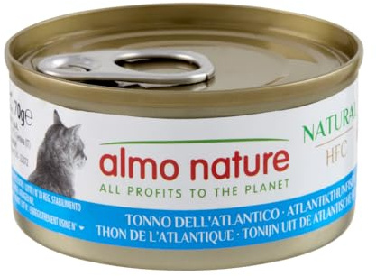 Almo Nature HFC Natural Katzenfutter nass -Atlantikthunfisch 24er Pack (24 x 70g)
