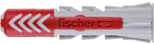 fischer DUOPOWER 10 x 50 S, Universaldübel mit Sicherheitsschraube, 2-Komponenten-Dübel, Kunststoffdübel zur Befestigung in Beton, Ziegeln, Stein, Gipskarton uvm., 25 Dübel + 25 Schrauben