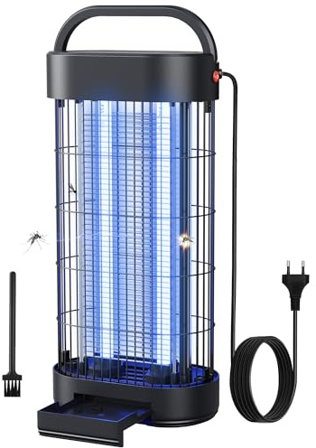 Insektenvernichter Elektrisch 22W - UV Mückenlampe für Innenräume, Effektive Insektenfalle für Schlafzimmer, Küche und Büro, 100 m² Wirkungsbereich (Schwarz)