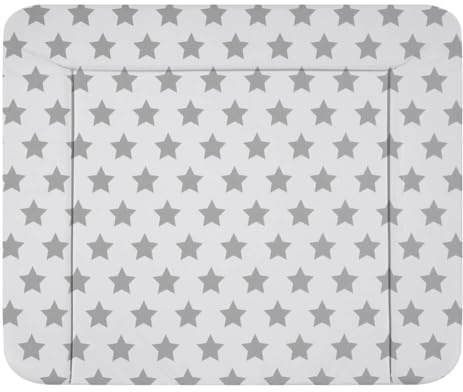 Alvi Wickelauflage, Wickelunterlage für Babys für gängige Wickelkommoden (Stars grau)