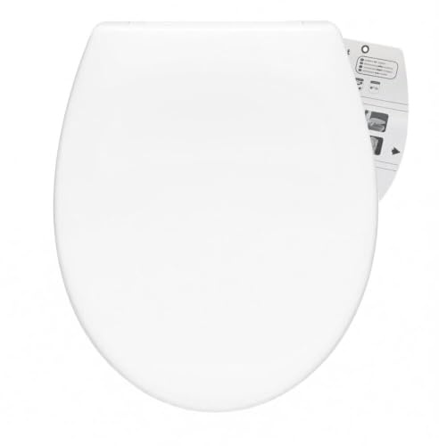 Bullseat WC Sitz [Einfache Montage] | Absenkautomatik | antibakteriell | Inkl. Installationsschablone & Montagevideo | Per Knopfdruck abnehmbar für leichte Reinigung | UV-beständiger Urea-Duroplast