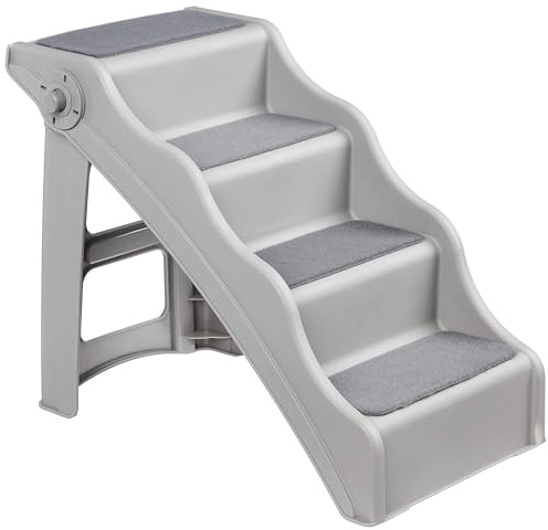 Amazon Basics faltbare Trittstufen für Hunde und Katzen, Grau, 60.7 x 40.9 x 50.2 cm