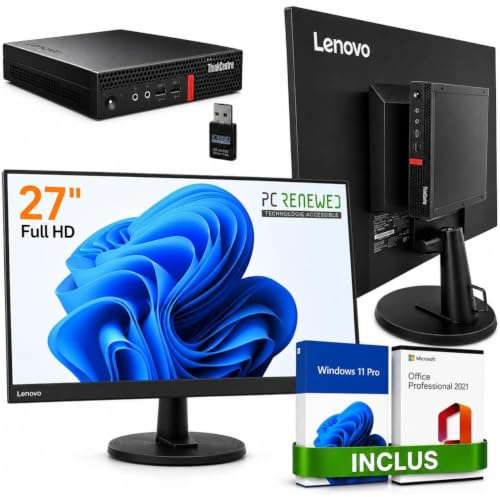 All-in-One PC Lenovo 27 | i7-8700T | 16GB RAM | 1TB SSD | WLAN/Bluetooth | Windows 11 Pro + Office 2021 | Komplett-PC einsatzbereit