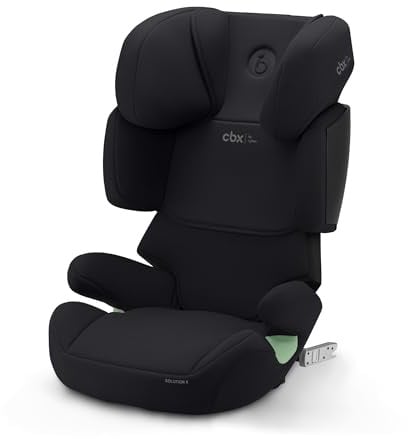 CBX by CYBEX Kinder-Autositz Solution X i-Fix, Für Autos mit und ohne ISOFIX, Ab ca. 3 bis 12 Jahre (100 - 150 cm), Ab ca. 15 bis 50 kg, Schwarz