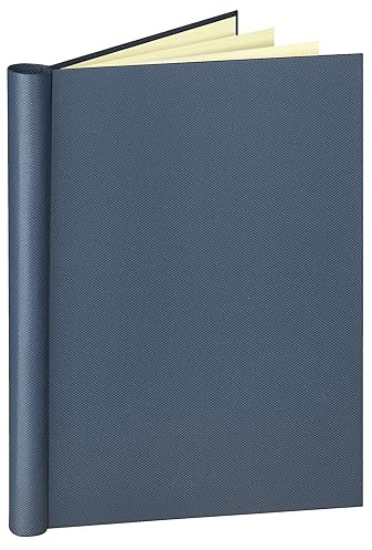 VELOFLEX 4944250 - Klemmbinder DIN A4, mit Leinenstruktur, Füllmenge max. 150 Blatt, Klemmmappe blau