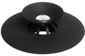 Umbra Flex Waschbeckenstöpsel Haarsieb, Silikon, Schwarz | Wasserdicht und rostfrei, passt auf standard Abflüsse, leicht zu reinigen, 7,5 cm Durchmesser