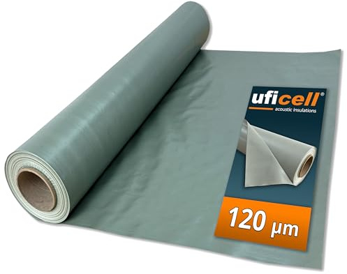 uficell Aqua-Stopp Baufolie, Estrichfolie, PE-Folie, Dampfsperre - 0,12 mm Stark - unter Laminat-/Parkettböden bei erhöhter Restfeuchte bzw. Einsatz einer Warmwasser Fußbodenheizung (25 m² (12,5 x 2))