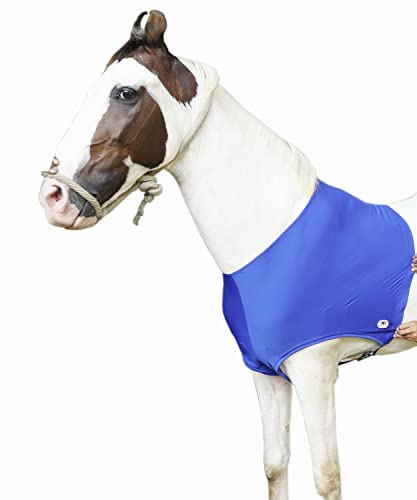 Majestic Ally Schulterschutz für Pferde, Lycra, elastisch, Größe L, Königsblau
