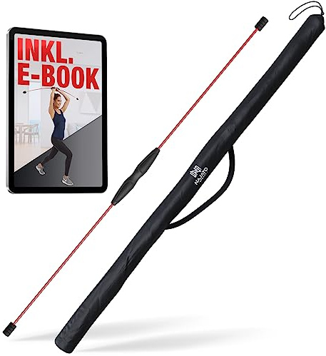NAJATO Sports Schwingstab | Swingstick inkl. E-Book (PDF Datei) & Tasche | Wackelstab mit verstellbaren Gewichten | Für Physiotherapie & Fitness