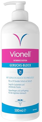 Vionell Intimwaschlotion Frauen Geruchs-Block, Intimreiniger Für Die Tägliche Intimhygiene, Mit Aloe Vera & Geruchs-Block-Technologie, Frisch & Sanft, Bis Zu 24 Stunden Schutz, 500 ml