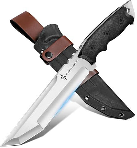 Dream Reach Machete Scharf, Full Tang Outdoor Messer Ergonomischer Griff | Full Tang Konstruktion, Ergonomischer Griff, inkl. Scheide, Camping Outdoor Survival, Geschenk für Männer