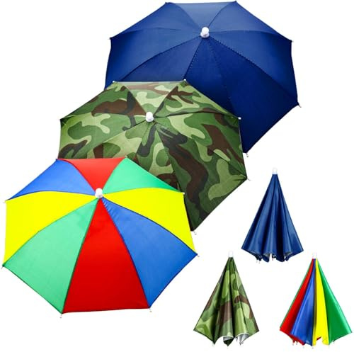 Syhood 3 Stück regenbogenfarbene Tarnhüte Fischerhut Strandschirm Stirnband in für Erwachsene und Kinder, Mehrfarbig (Rainbow, Camouflage, Dunkelblau), Shown