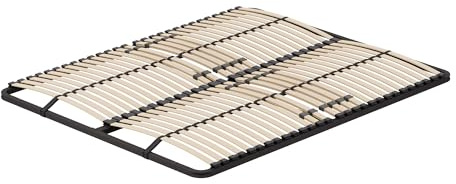 i-flair Grace Lattenrost 160x200 cm, extra stabil, Metallrahmen, 56 Schichtholz-Federleisten, 12-Fach Härtegradverstellung, Mittelgurt & Mittelzone, hohe Belastbarkeit bis 300 kg – EN 1725 geprüft