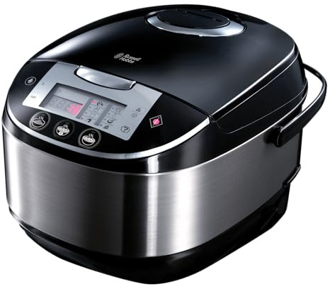 Russell Hobbs Multikocher [11-in-1: Reiskocher, Schongarer, Dampfgarer, Slow Cooker, Backoutomat, Joghurtbereiter etc.] Multicooker (5,0l, digitales Display, Anti-Kondensations-Deckel) 21850-56