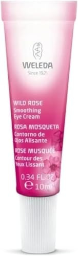 WELEDA Bio Wildrose Glättende Augenpflege, Naturkosmetik Augencreme gegen Falten, Augenringe und Hautalterung im Gesicht für Männer und Frauen (1 x 10 ml)