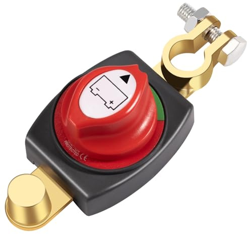 Batterie Trennschalter 12v 24V Batterietrennschalter Auto Batterie Trennschalter Hauptschalter 275A ON-Off Einbau Stromschalter für Auto LKW Boot Jacht Wohnwagen Motorrad KFZ