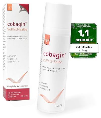 Cobagin Vollfett-Salbe 75 ml | Intimpflege bei brennender und rissiger Haut | Bio-Naturkosmetik
