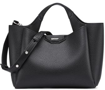 DKNY,HANDBAG,WILLA MINI SATCHEL,BLACK/SILVER,1SZ
