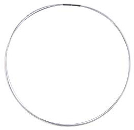 TIABELLE Damen Drahtcollier 5-reihig aus Edelstahl (kunststoffummantelt) mit Titan-Bajonettverschluss – hautfreundlich & leicht – Länge wählbar: 40cm / 42cm / 45cm / 50cm