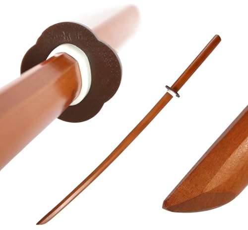 DEPICE Bokken Buche – inkl. Tsuba und Halterring - 500 g / 101 cm - Iaido Aikido, Natur, Universal