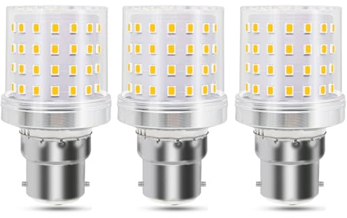 Tupolife 9W B22 Bajonett LED Leuchtmittel 820lm Extra Hell Ersatz 80W, B22d Kompakt G45 A15 Kleine Warmweiß 3000K, B22d Sockel LED Glühbirne 820lm AC100-265V Nicht Dimmbar, 3 Stück