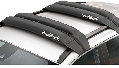 HandiWorld HandiRack Universal Dachgepäckträger für Autos; Schnellmontage Dachträger; Schwarz, H10, W33, D146cm