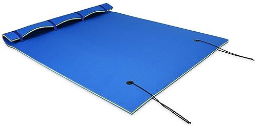 DREAMADE Schwimmende Wasserauflage mit 3 Lagen, Wasserhängematte Wasserliege Schwimmfloß Schwimmender Teppich, 270 x 180 x 3,5 cm