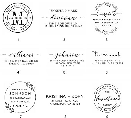 iStampStore Individueller selbstfärbender Rücksendeadress-Stempel – bis zu 18 Designs – 15 Farben zur Auswahl