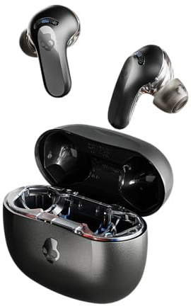 Skullcandy Rail ANC Wireless-Kopfhörer mit Noise Cancelling - Schwarz | In-Ear, 27 Std. Akkulaufzeit, Mikro, kompatibel mit iPhone, Android und Bluetooth-Geräten