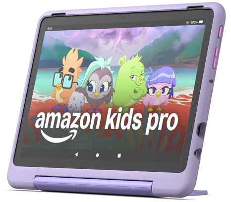Fire HD 10 Kids Pro-Tablet (Neueste Generation), für Kinder ab dem Grundschulalter | 10-Zoll-Display, lange Akkulaufzeit, Kindersicherung und dünne Hülle | Version 2023, 32 GB, Happy-Day-Design