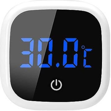Aquarium Thermometer, Mini Aquarium Thermometer Digital, LED-Anzeige, Hochpräzisions-Temperatursensor, Geeignet für Süßwasser-Meeresaquarien