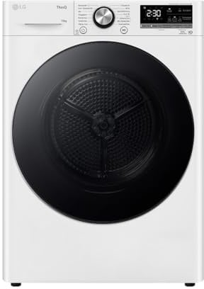 LG V9AYXT, Trockner, 10 kg, Wärmepumpentrockner mit Dual Inverter Wärmepumpentechnologie, 60 x 66 x 85 cm, Allergy Care Programm, Trockner mit Smart ThinQ-Technologie, Weiß