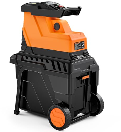 DOVAMAN GT10 Gartenhäcksler, 2800W Bürstenloser Motor mit 400Nm Drehmoment, Leise, 8-Zahn-Walzenmesser, Einstellbarer Abstand, Zerkleinert Trockene Äste bis 45mm, 55L Box, mit Überlastschutz