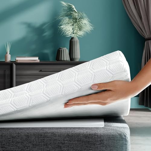 WENDRE Kaltschaum Matratzentopper 180x200 – 7cm Fester Topper H3 – Komfort Matratzenauflage – Atmungsaktiv – Waschbarer Bezug – Oeko-TEX – Hergestellt in der EU