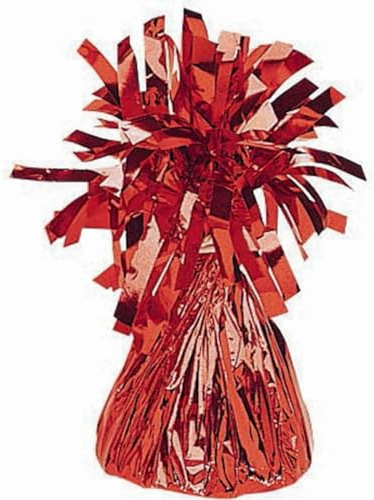 Amscan 991365-07 - Ballongewicht Kegel, 170 g, Höhe circa 10 cm, Folienballon, Heliumballon, Rot