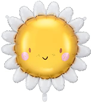 XXL Folienballon Sonne 70 cm – süßer Sonnenballon Deko Party | Ballon Sonnenschein - Sommer Luftballon für Kindergeburtstag, Babyparty, Gartenparty, Sommerfest, Luft/Helium