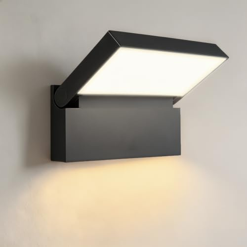 EBION AußEnlampe Aussenleuchte LED, Wandleuchte Aussen,90°Schwenkbar | Aussenlampe Wand, AußEnbeleuchtung IP65 Wasserdicht,Aluminium,4000k,Anthrazit,18W