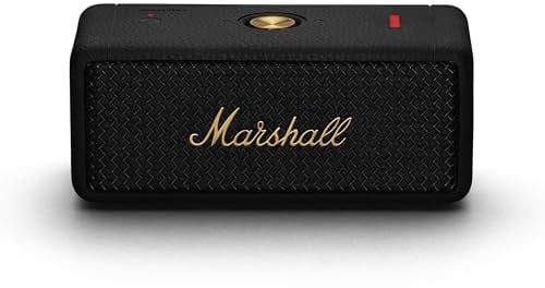 Marshall Emberton II Bluetooth Tragbarer Lautsprecher, Kabelloser, Wasserabweisend - Schwarz und Messing