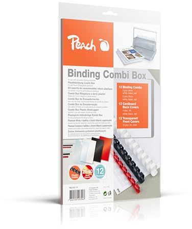 Peach Plastikbindeset für 12 Dokumente - 36-teilig - PB100-14