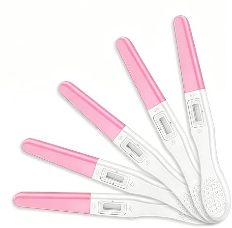 5 Stück Schwangerschaftstest Frühtest, Ultra-Empfindlicher Schwangerschaftstests, Einzeln Versiegelte Verpackung Frühschwangerschaftstest, Hohe Sensitivität Pregnancy Test, Rosa