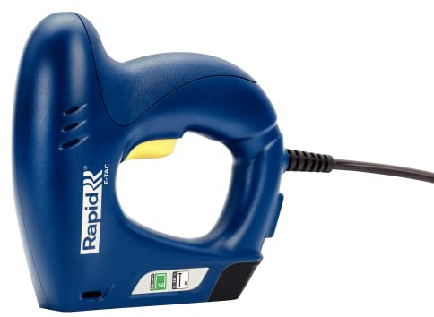 Rapid Elektrotacker E-tac für Klammern Typ 140 und Nägel Typ 8 | Leichtes, ergonomisches Design; Sicherheitskontakt, für Klammern Typ 140, 6-14mm; für Nägel Typ 8, 15mm