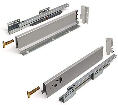 SOTECH Schubkastensystem SO-BOX grau Höhe: 84 mm Tiefe: 250 mm | Schublade belastbar bis 40 Kg Soft-Close