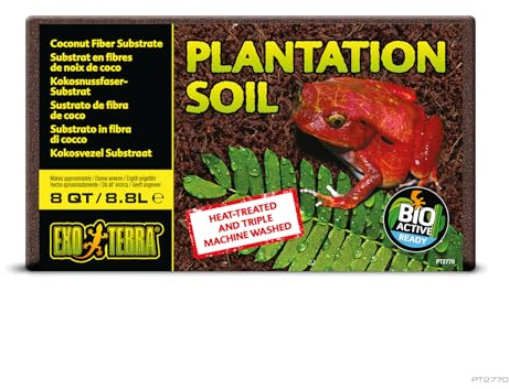 Exo Terra Plantation Soil: 8,8 Liter, tropisches Terrarium-Substrat, aus gepressten Fasern der Kokosnussschale