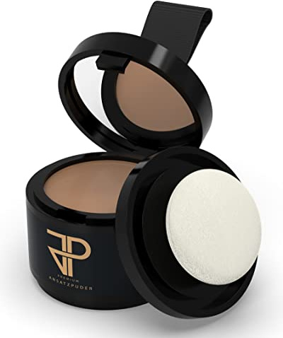 JP Conceal - Premium Ansatzpuder - Haar Concealer - Coloration - Wasserfestes Haar Make-up - Haarverdichtung - für Männer & Frauen - Hellbraun