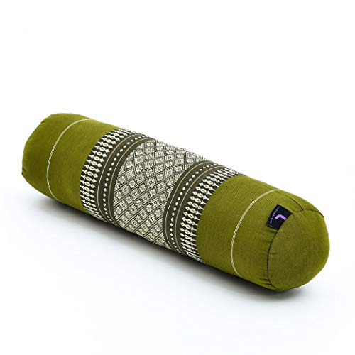 Leewadee Yoga Bolster 50 x 15 x 15 cm - Kompakte Kapok Rolle für Yoga, Meditation & Massage