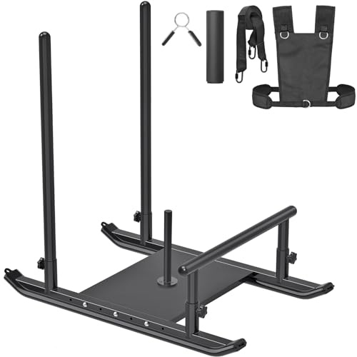 Kipika Gewichtsschlitten, Push-Pull-Fitnessschlitten, Fitness-Krafttrainingsschlitten, Speed-Trainingsschlitten für sportliche Übungen, Geschwindigkeitsverbesserung, leicht durch Hindernisse